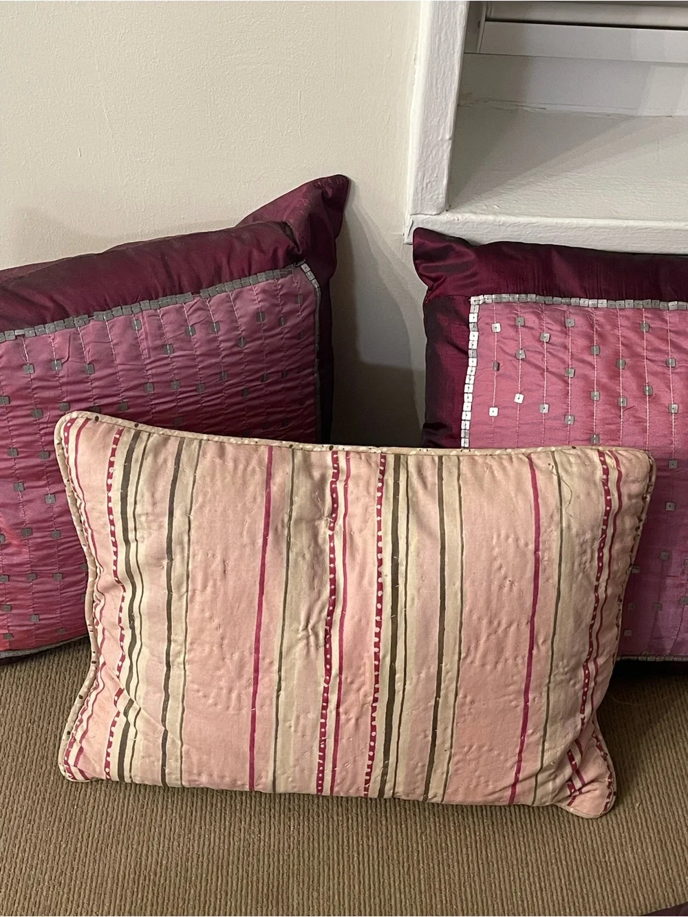 Embroidered Pink Inspirational Accent Pillow - Teacher Quote